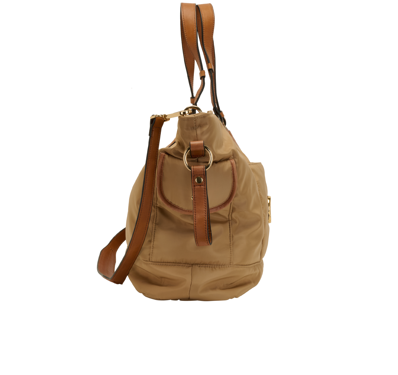 Chloe C Changing Bag, &pound;220, Handbags, Brown, Nylon, Side view
